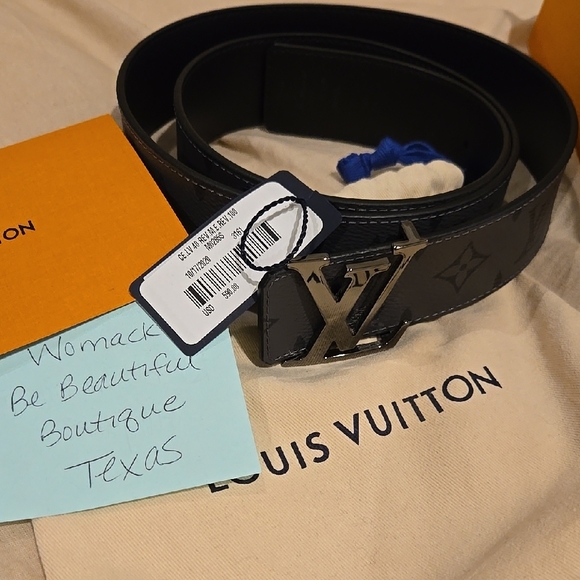 Louis Vuitton Men's Gray /Black Monogram Belt-Reversible - Picture 2 of 6
